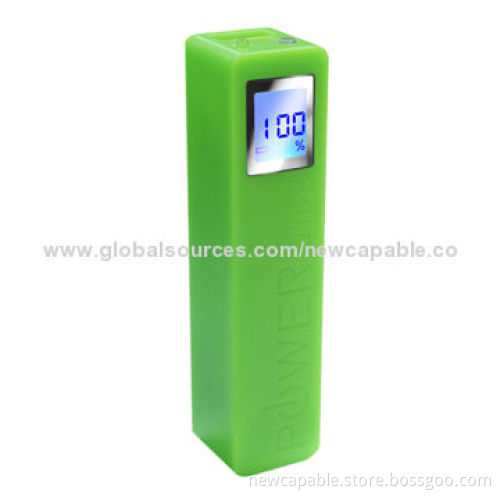2,200mAh Power Bank with Digital Display, Sized 100 x 24 x 24mm